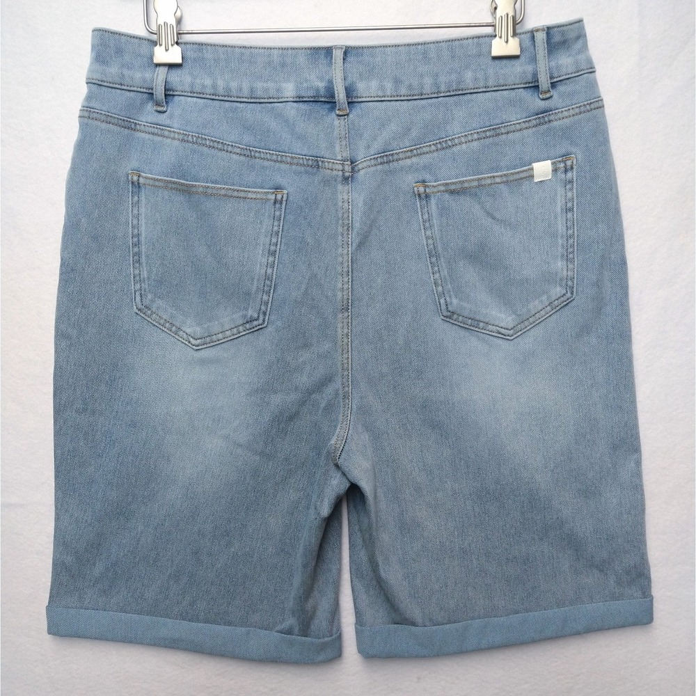 NWT Halara Jean High Waisted 5-pocket Bermuda Shorts 90s Coastal sz L (12-14) - Picture 6 of 7